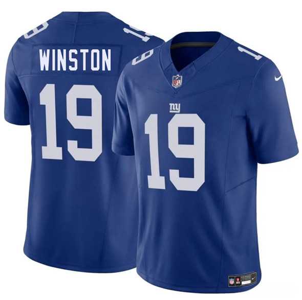 Men & Women & Youth New York Giants #19 Jameis Winston Blue 2025 F.U.S.E. Vapor Untouchable Limited Stitched Jersey